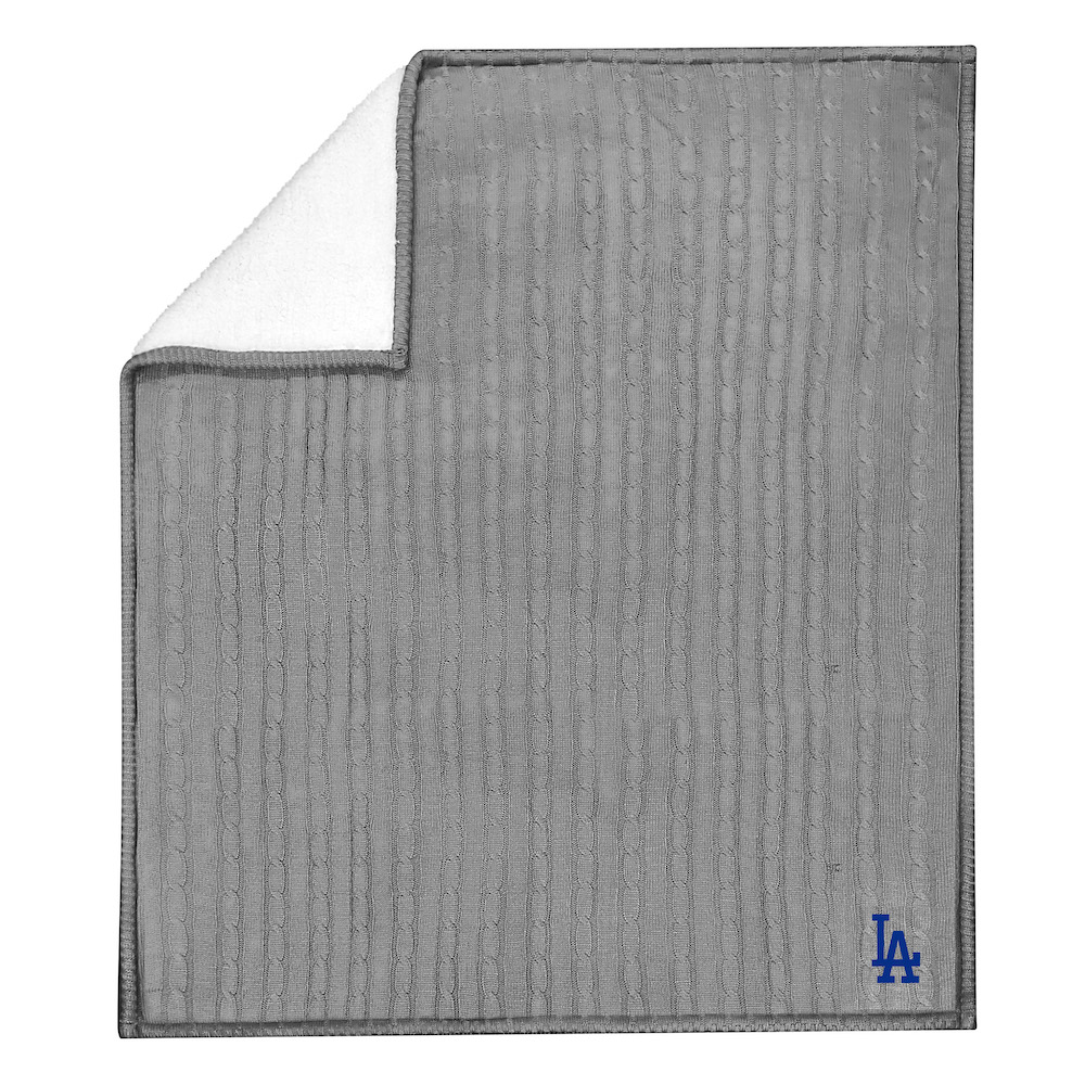 Los Angeles Dodgers Knit Sweater Throw Blanket