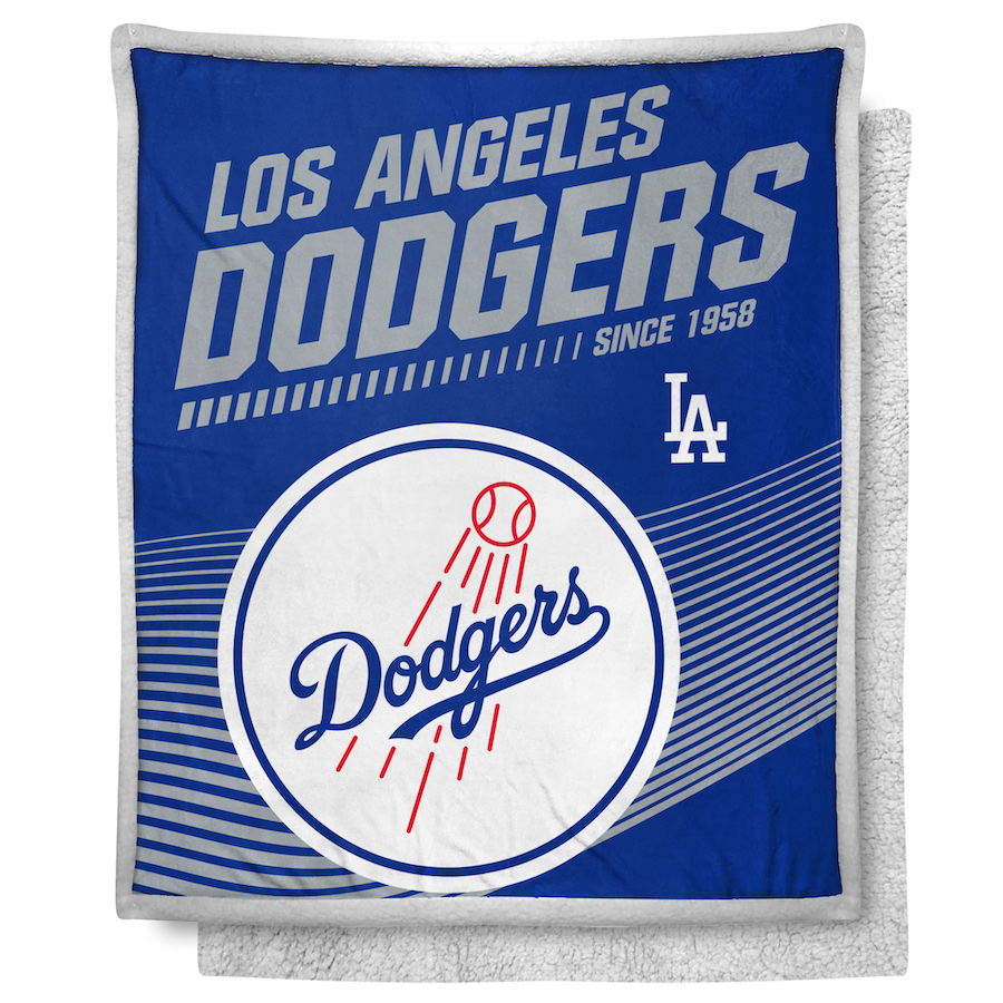 Los Angeles Dodgers Mink SHERPA Throw Blanket
