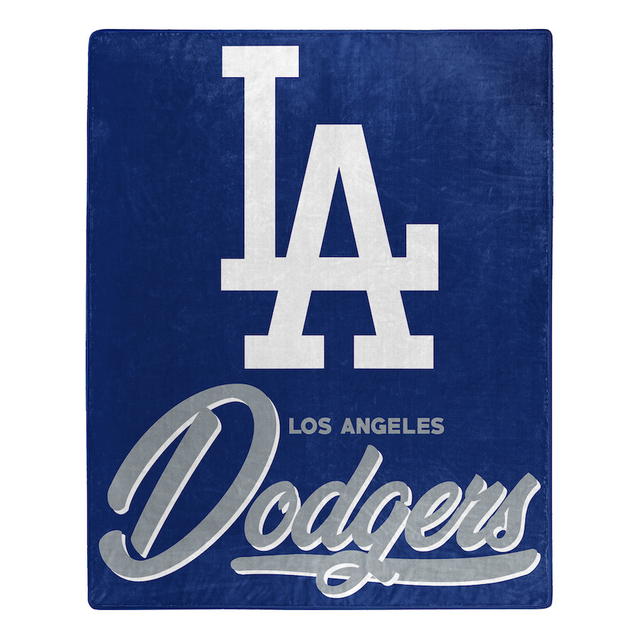 Los Angeles Dodgers Plush Fleece Raschel Blanket 50 x 60