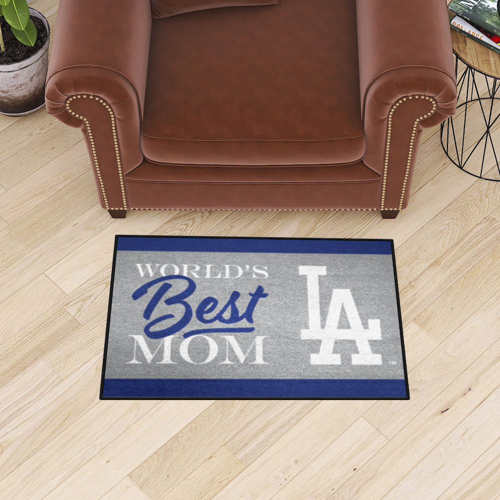 Los Angeles Dodgers 20 x 30 WORLDS BEST MOM Floor Mat