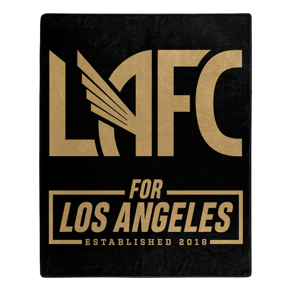 Los Angeles Football Club Plush Fleece Raschel Blanket 50 x 60