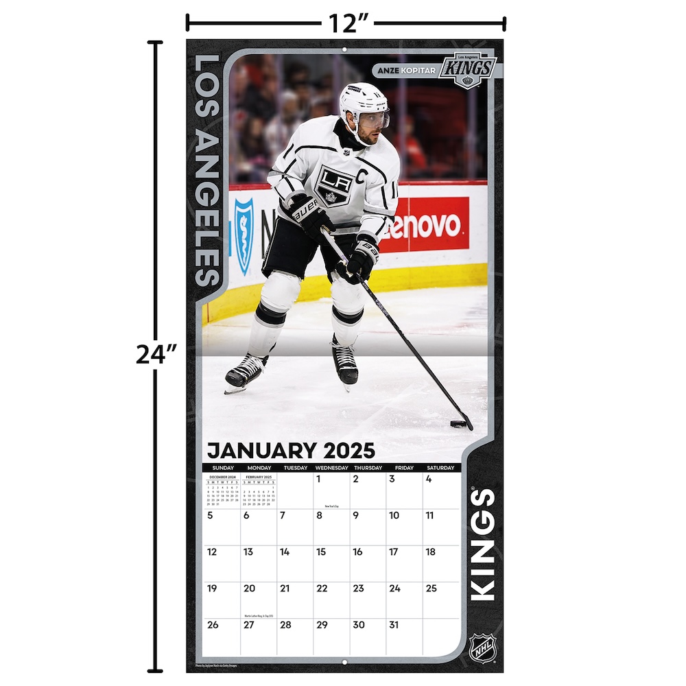 Los Angeles Kings 2025 NHL Team Wall Calendar