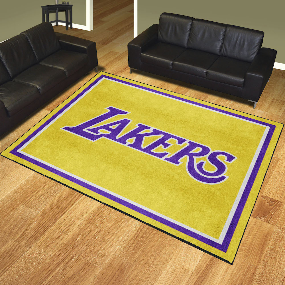 Los Angeles Lakers Ultra Plush 8x10 Area Rug - 2nd Logo