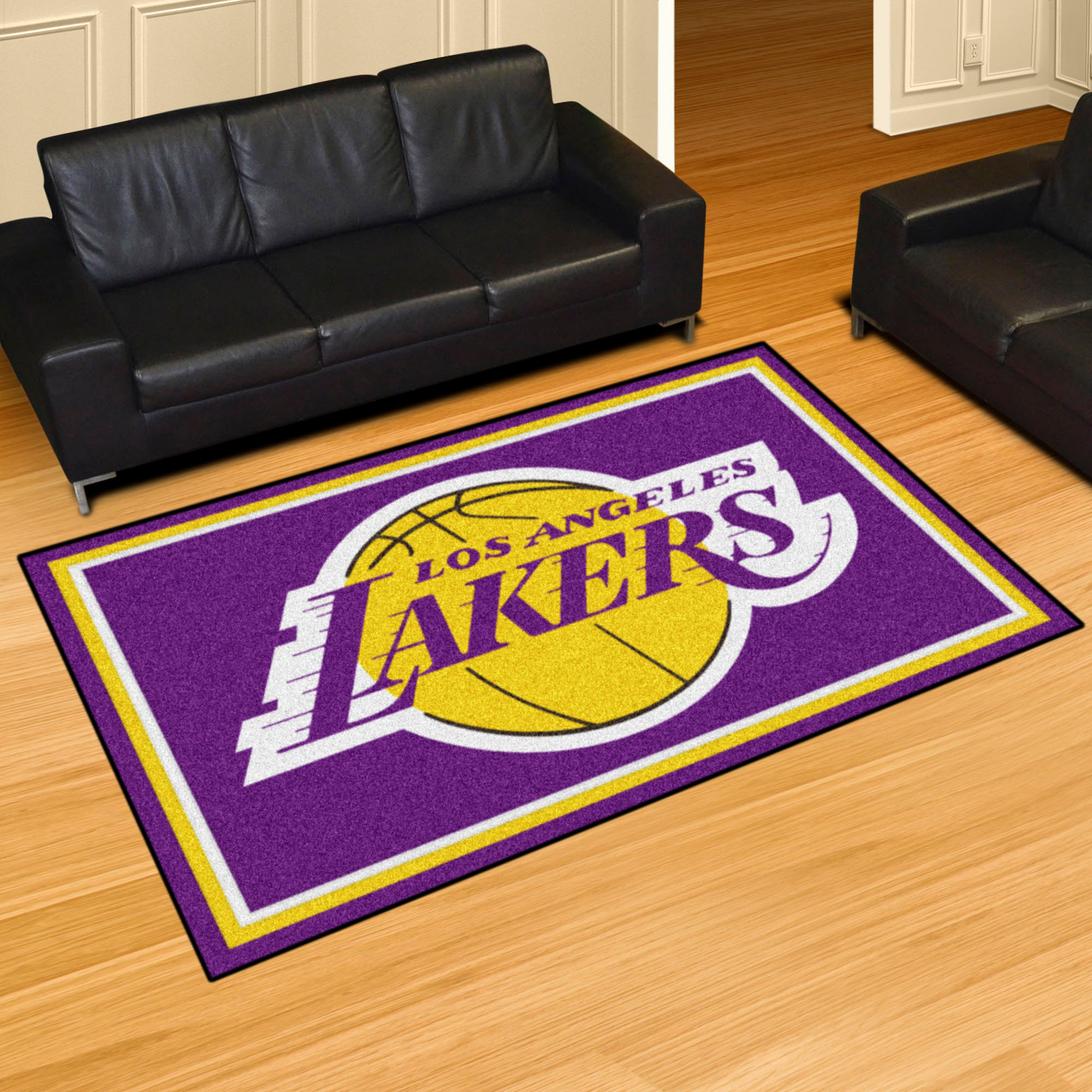 Los Angeles Lakers 5x8 Area Rug