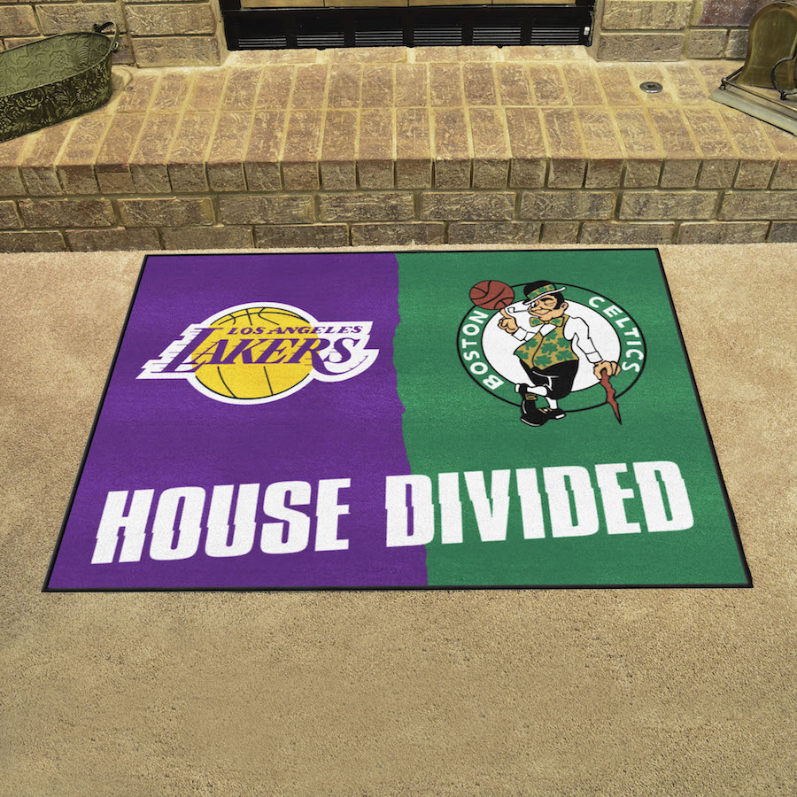 NBA House Divided Rivalry Rug Los Angeles Lakers - Boston Celtics