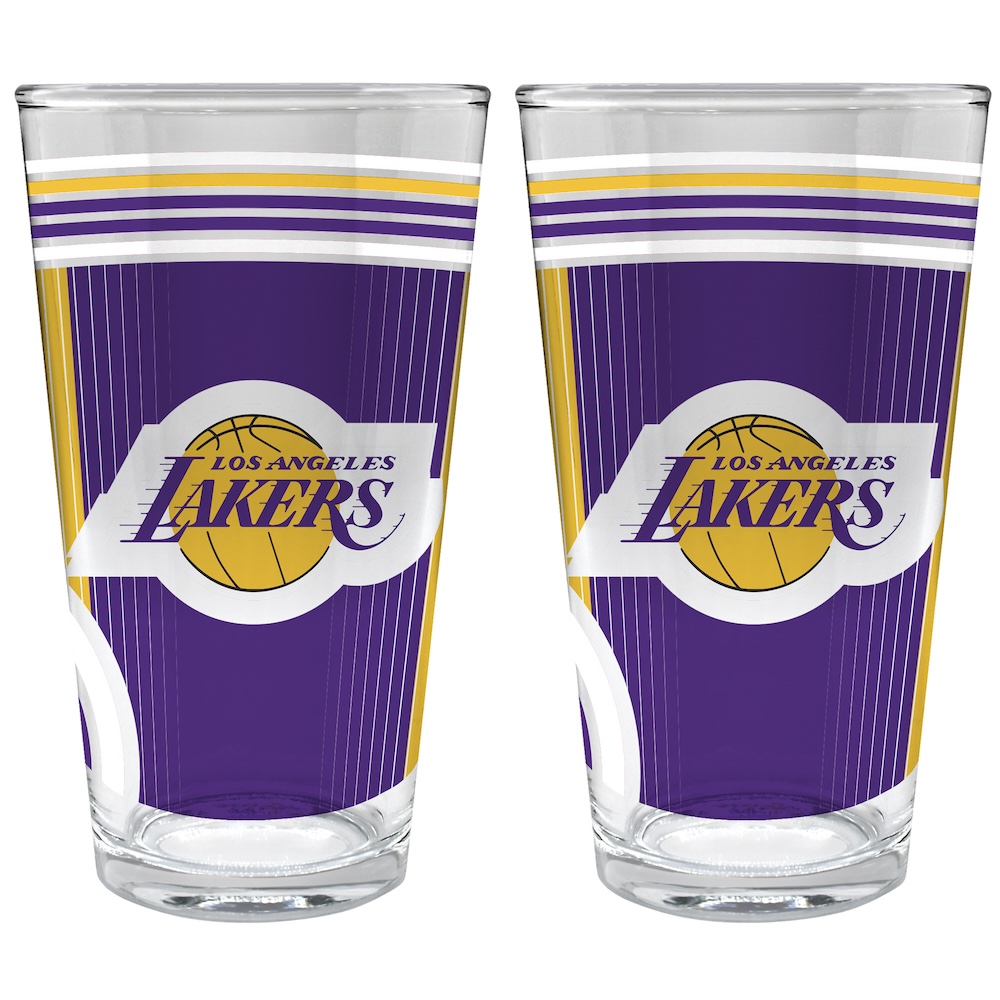 Los Angeles Lakers COOL VIBES 2 pc Pint Glass Set