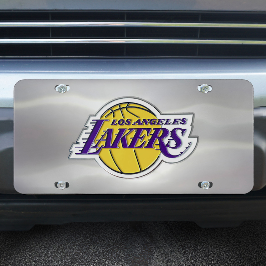 Los Angeles Lakers Stainless Steel Die-cast License Plate