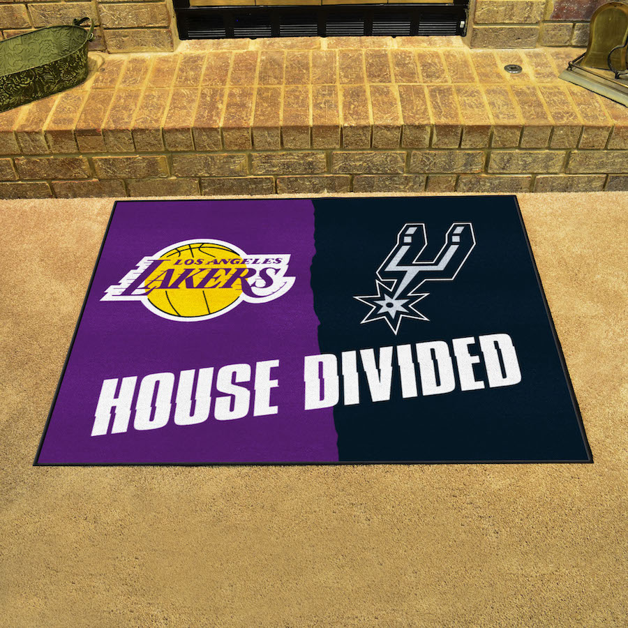 NBA House Divided Rivalry Rug Los Angeles Lakers - San Antonio Spurs