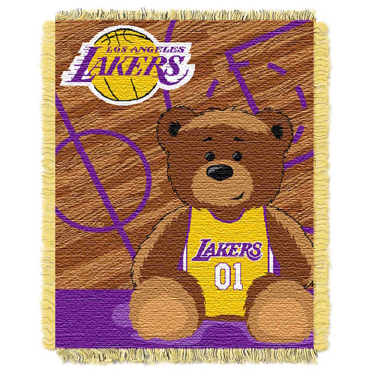 Los Angeles Lakers Woven Baby Blanket 36 x 48