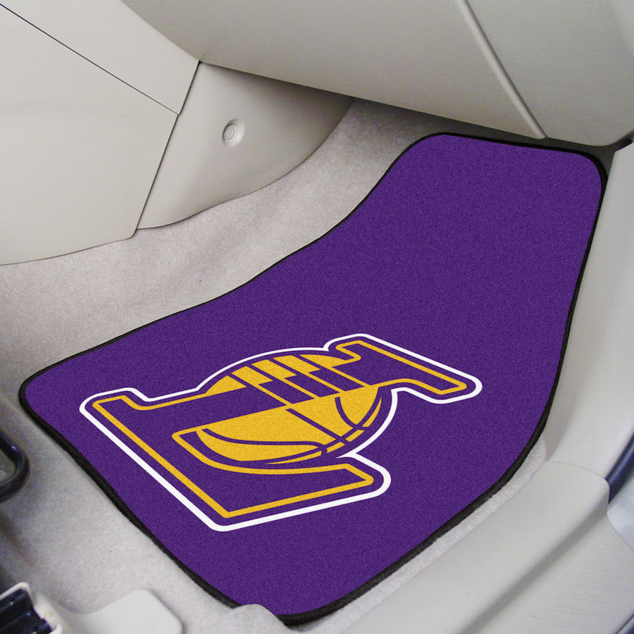 Los Angeles Lakers Car Floor Mats 18 x 27 Carpeted-Pair