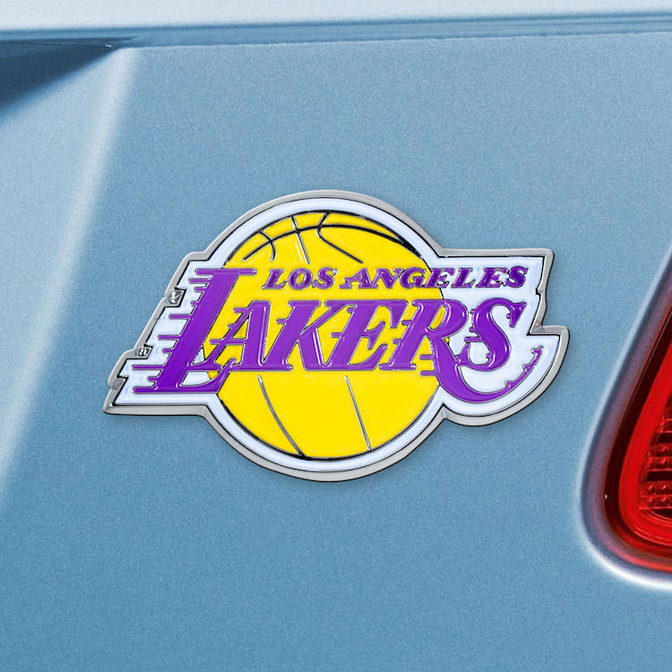 Los Angeles Lakers Color Metal Auto Emblem