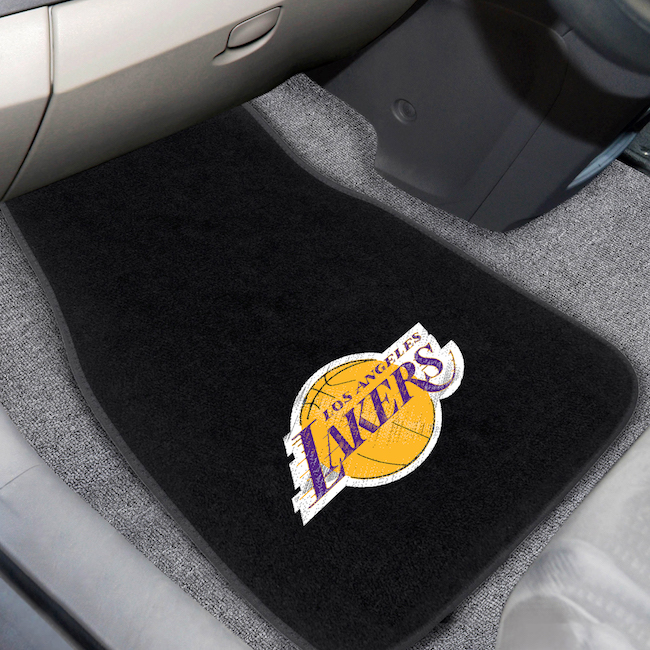 Los Angeles Lakers Car Floor Mats 17 x 26 Embroidered Pair