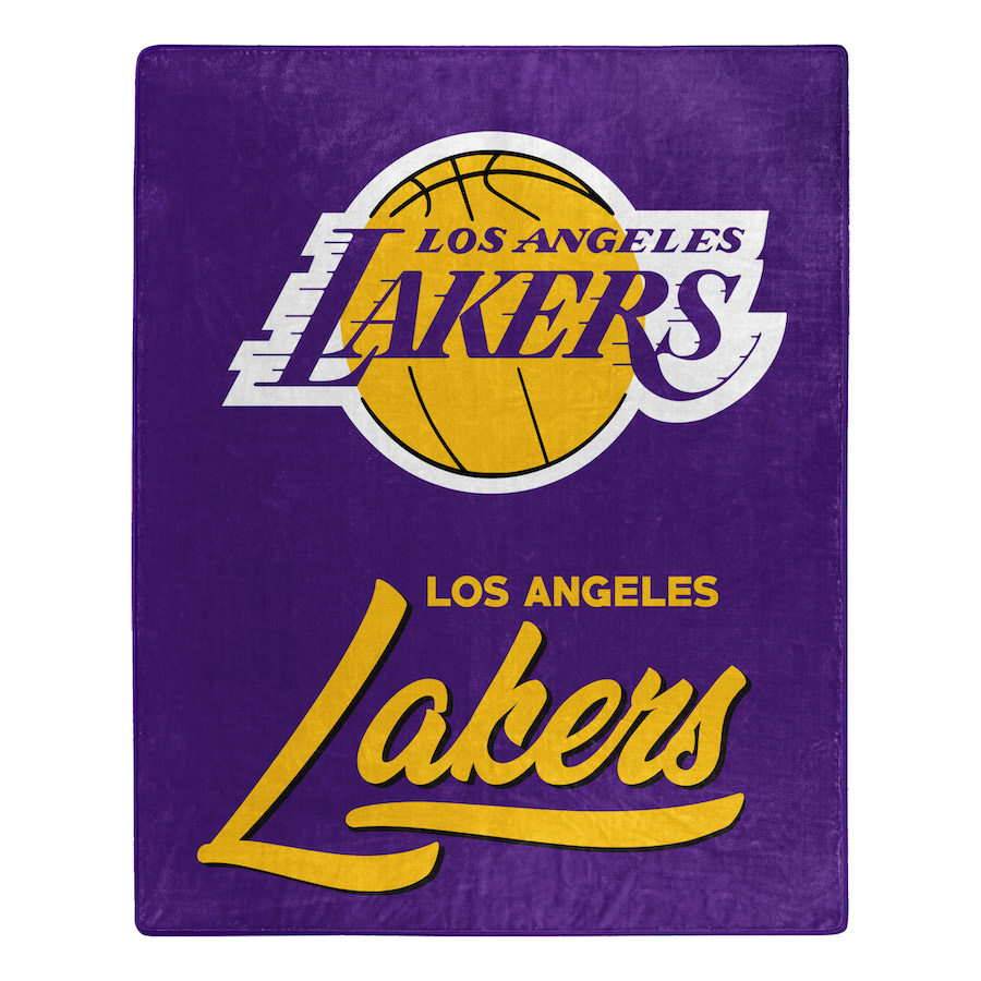 Los Angeles Lakers Plush Fleece Raschel Blanket 50 x 60