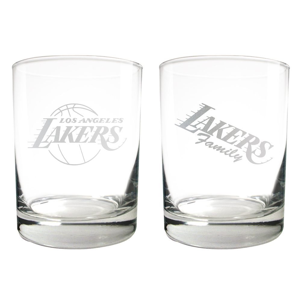 Los Angeles Lakers 2pc Rocks Glass Set