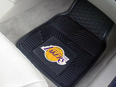 Los Angeles Lakers Car Floor Mats 18 x 27 Heavy Duty Vinyl Pair