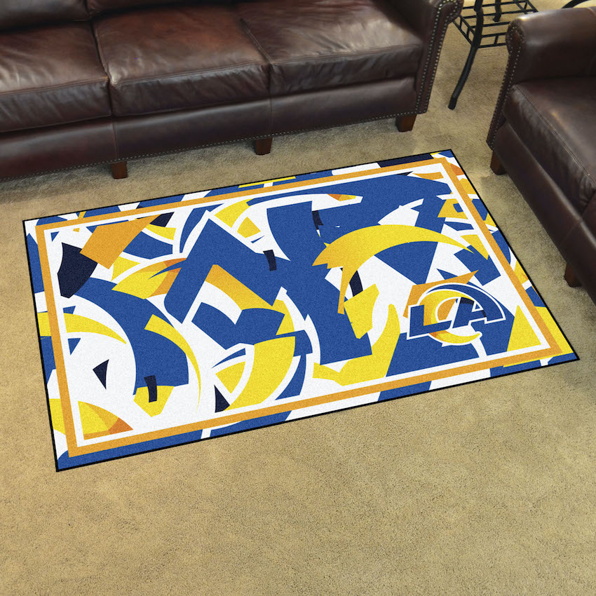 Los Angeles Rams 4x6 Quick Snap Area Rug