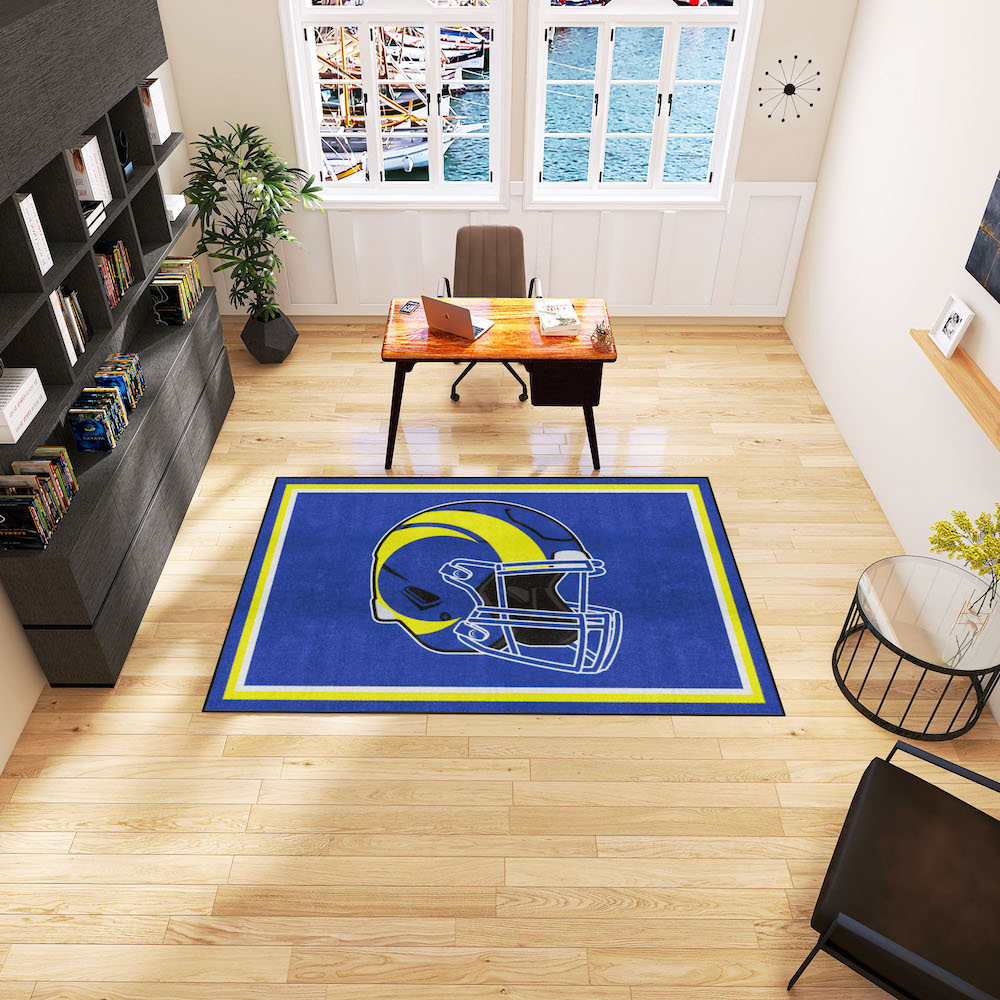 Los Angeles Rams 5x8 Area Rug - Helmet Logo