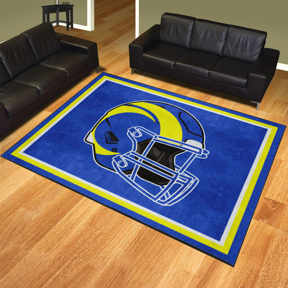 Los Angeles Rams Ultra Plush 8x10 Area Rug - Helmet Logo