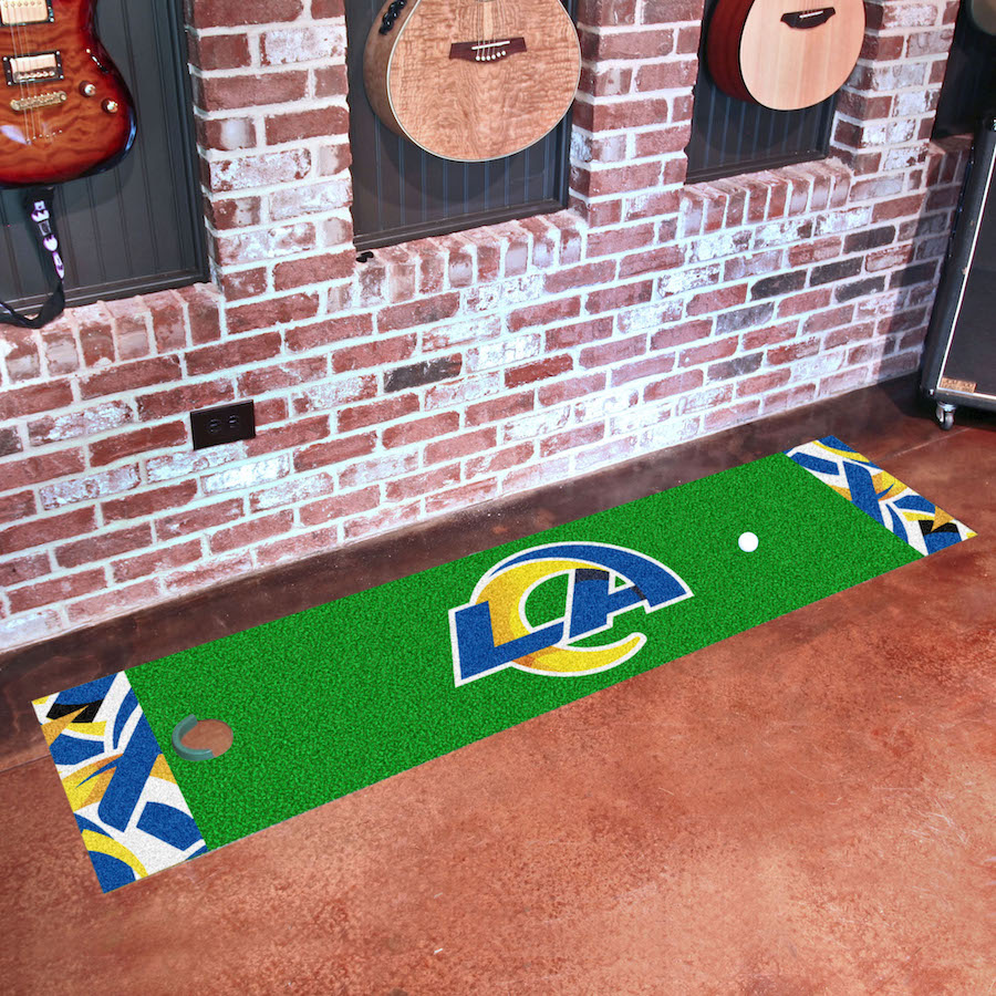 Los Angeles Rams NFL X-FIT Putting Green Mat 18 x 72