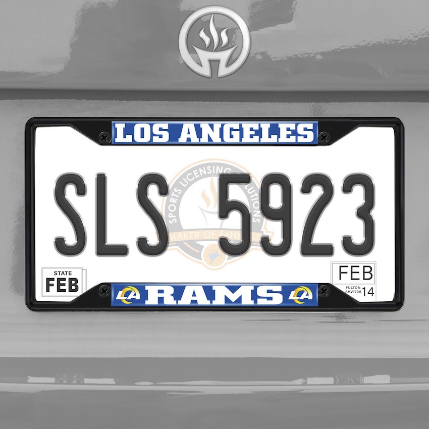 Los Angeles Rams Black License Plate Frame