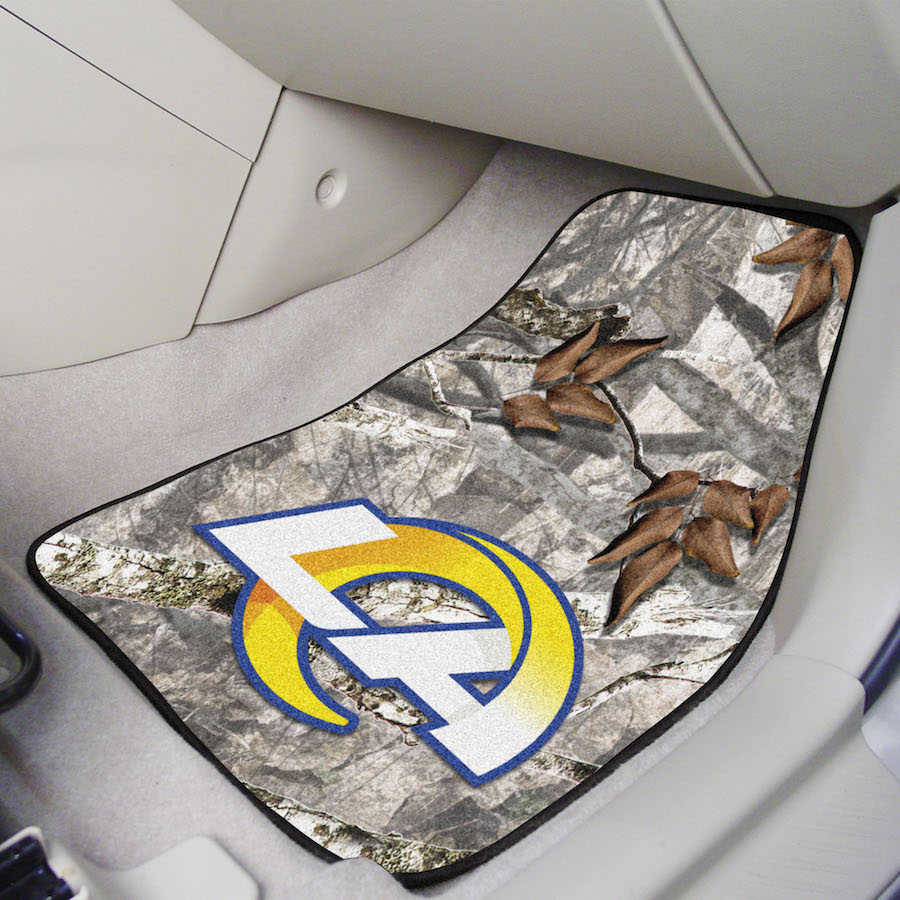 Los Angeles Rams Carpeted Camouflage Car Floor Mats 18 x 27 inch