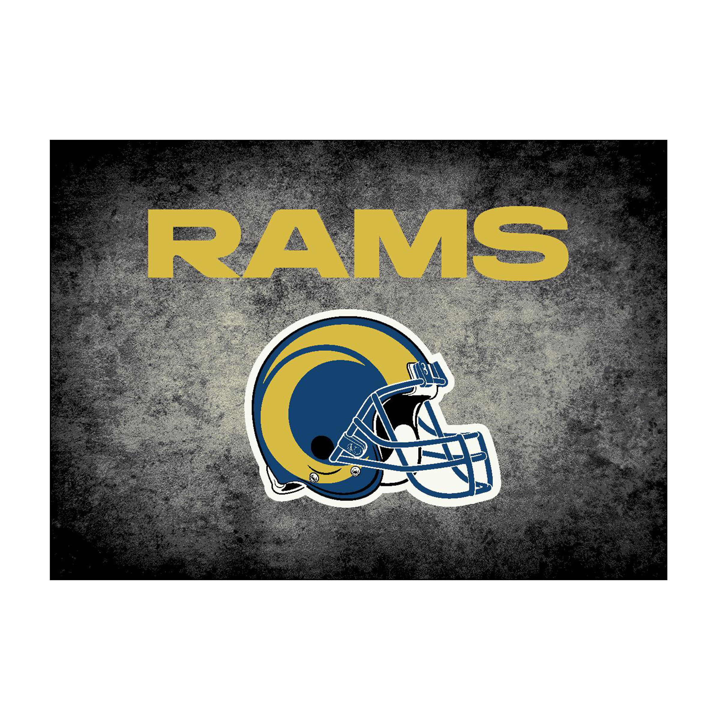 Los Angeles Rams 4 X 6 DISTRESSED Rug