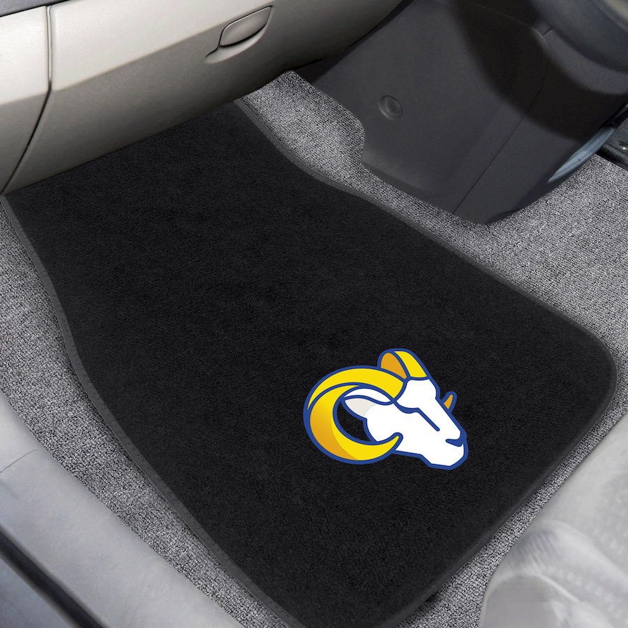 Los Angeles Rams Car Floor Mats 17 x 26 Embroidered Pair