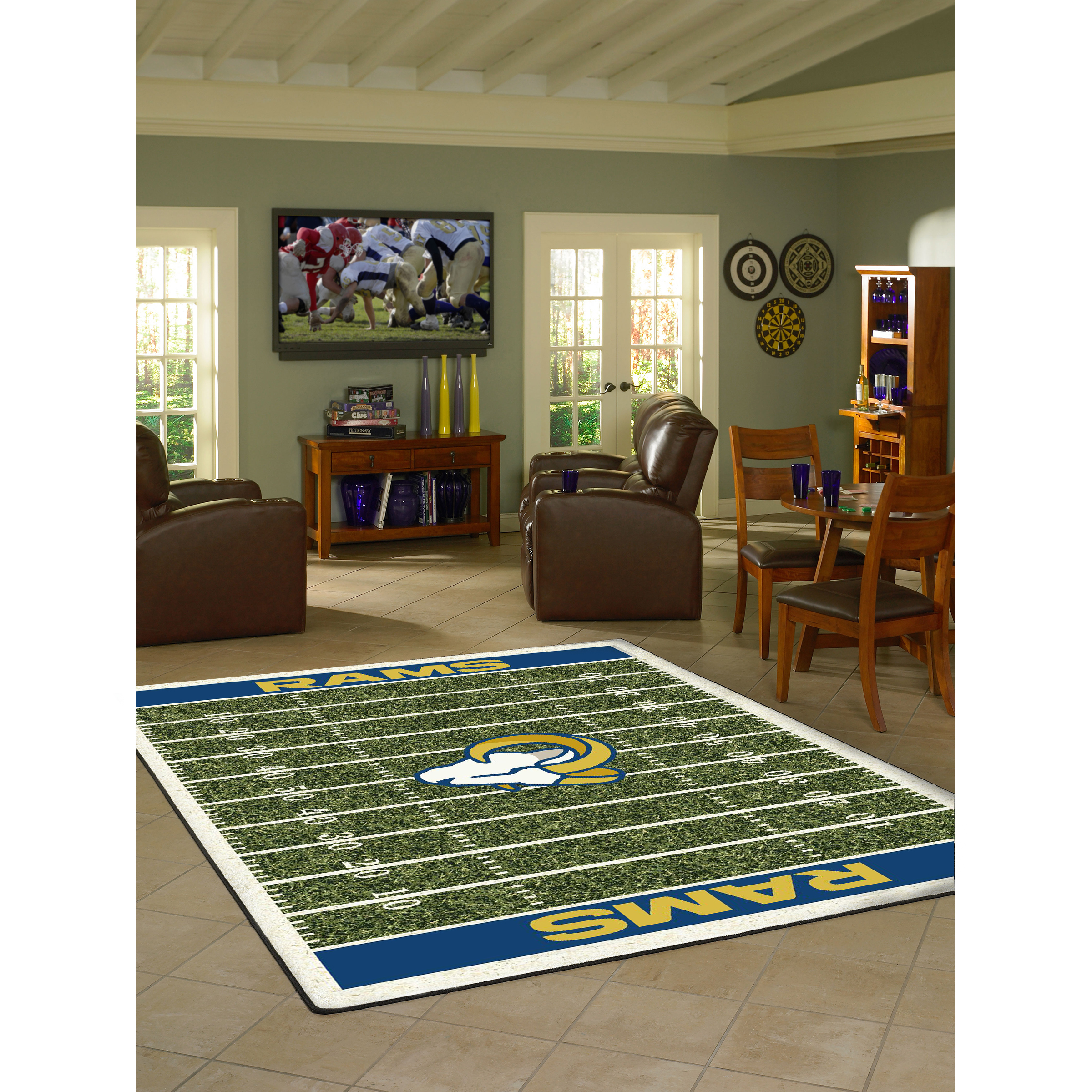 Los Angeles Rams 4 X 6 HOMEFIELD Rug