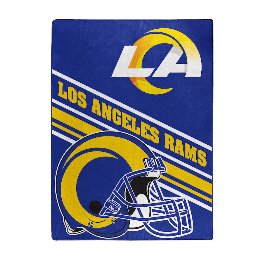 Los Angeles Rams Large Plush Fleece Raschel Blanket 60 x 80