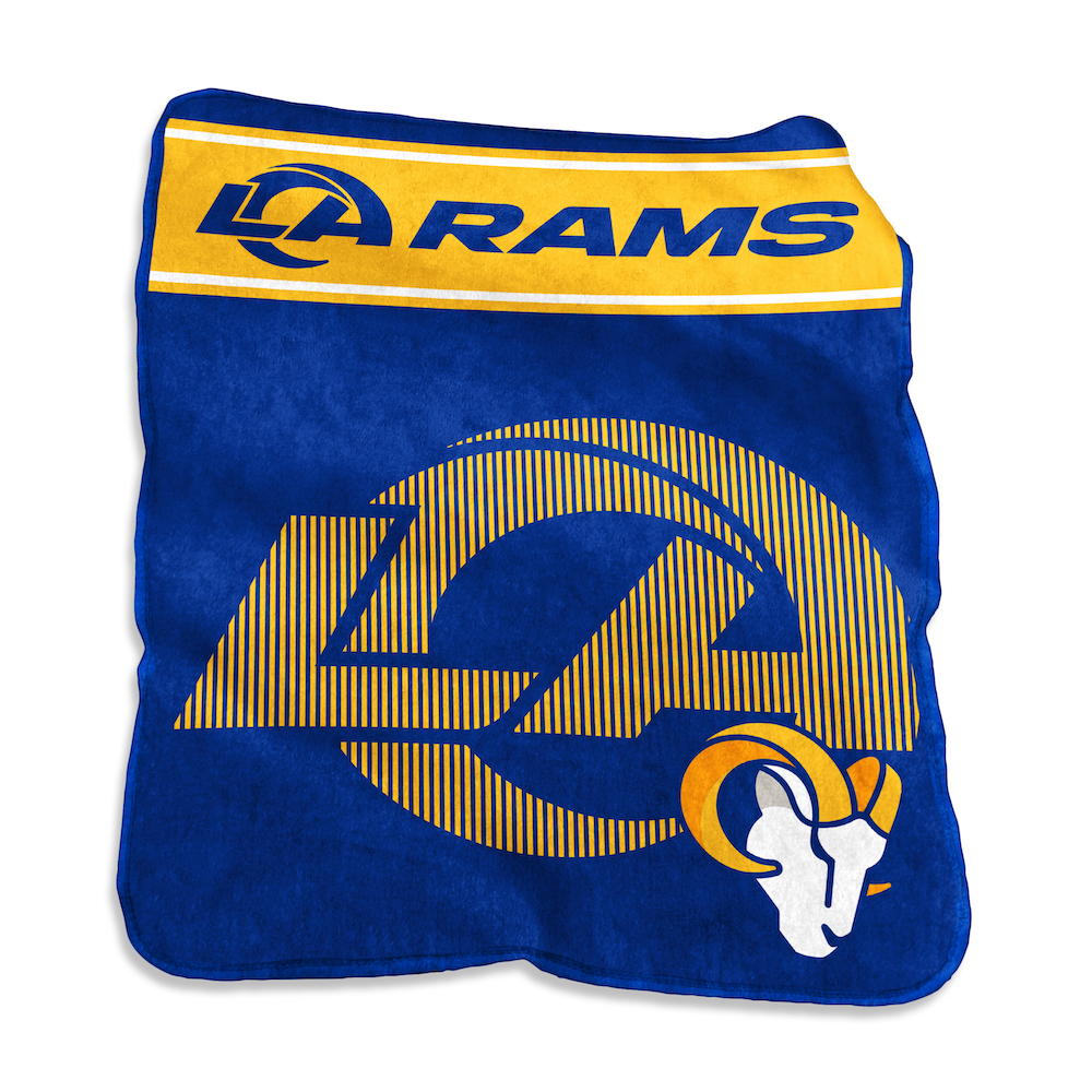 Los Angeles Rams LARGE Logo Raschel Blanket