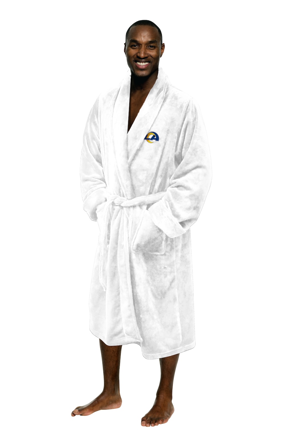 Los Angeles Rams Silk Touch Bath Robe Mens (L/XL)