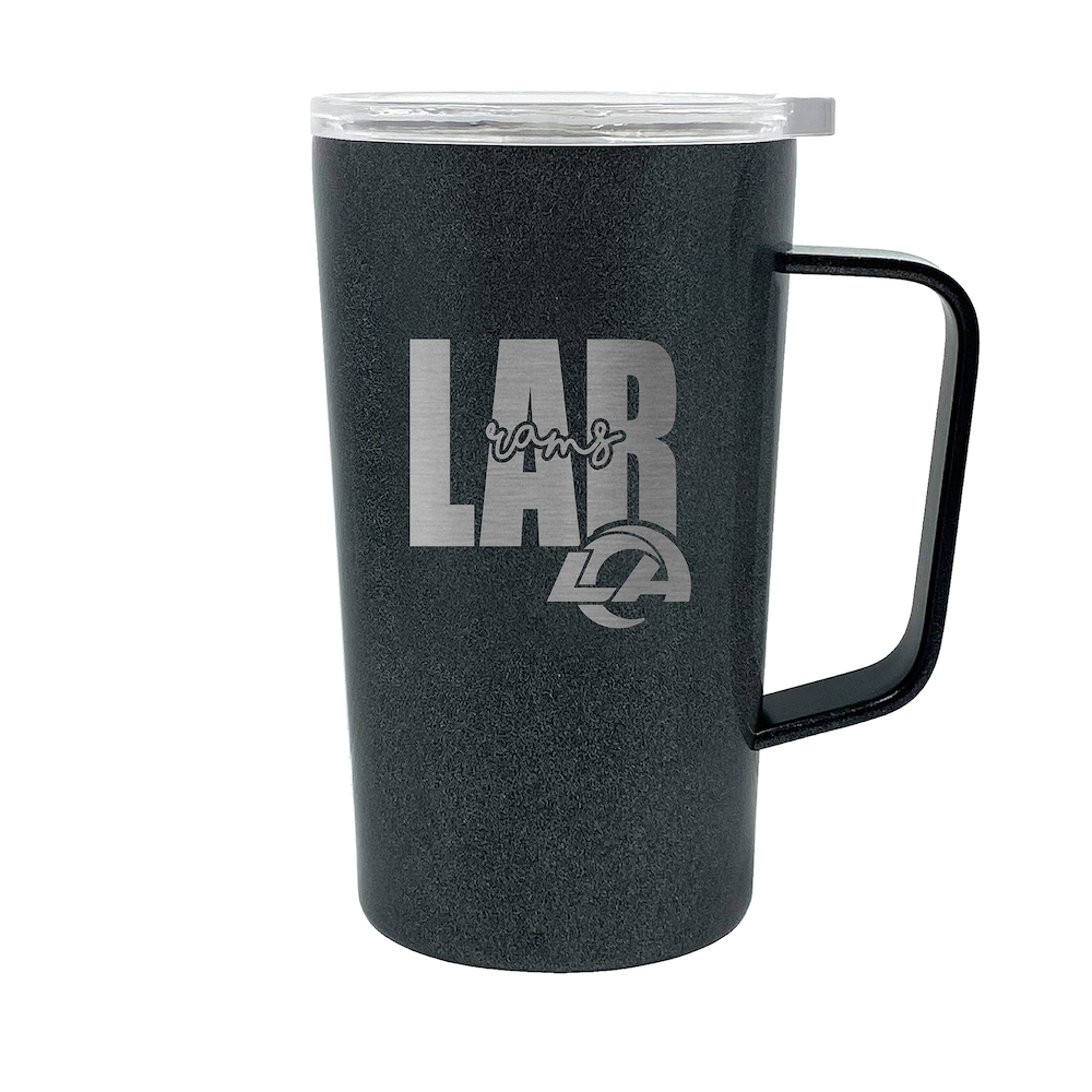 Los Angeles Rams 18 oz HUSTLE Travel Mug - ONYX