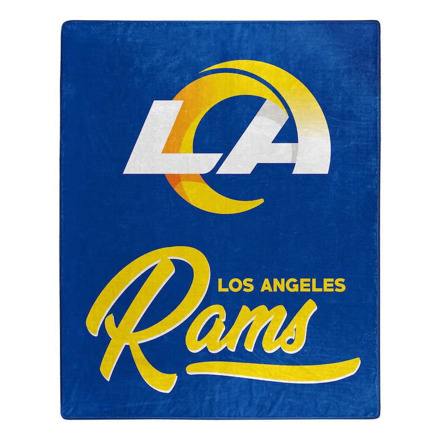 Los Angeles Rams Plush Fleece Raschel Blanket 50 x 60