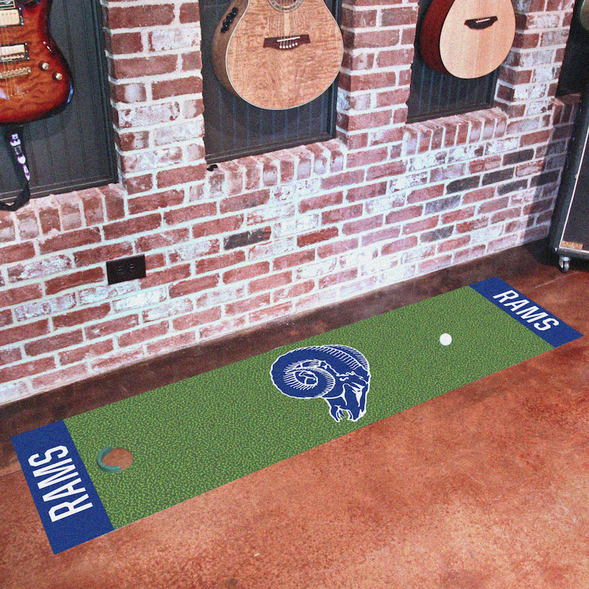 Los Angeles Rams Vintage 18 x 72 in Putting Green Mat with Throwback Logo