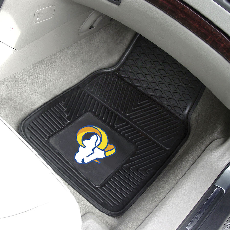 Los Angeles Rams Car Floor Mats 18 x 27 Heavy Duty Vinyl Pair