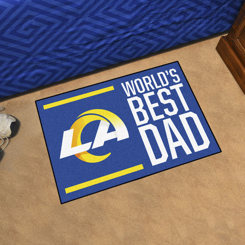 Los Angeles Rams 20 x 30 WORLDS BEST DAD Floor Mat