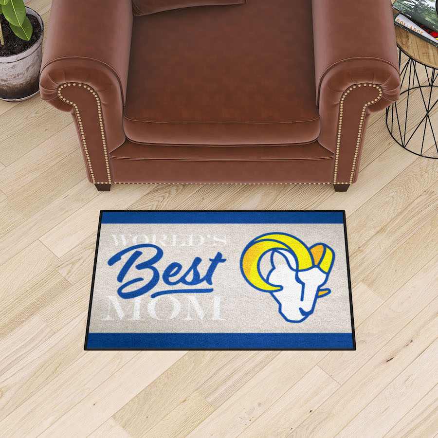 Los Angeles Rams 20 x 30 WORLDS BEST MOM Floor Mat