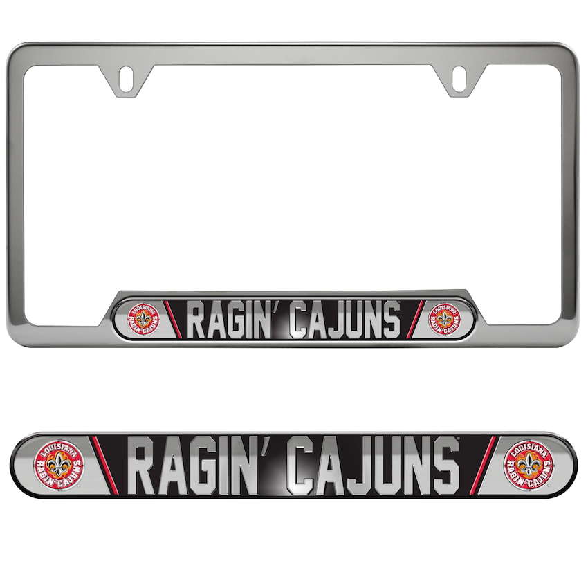 Louisiana Lafayette Ragin Cajuns Embossed License Plate Frame