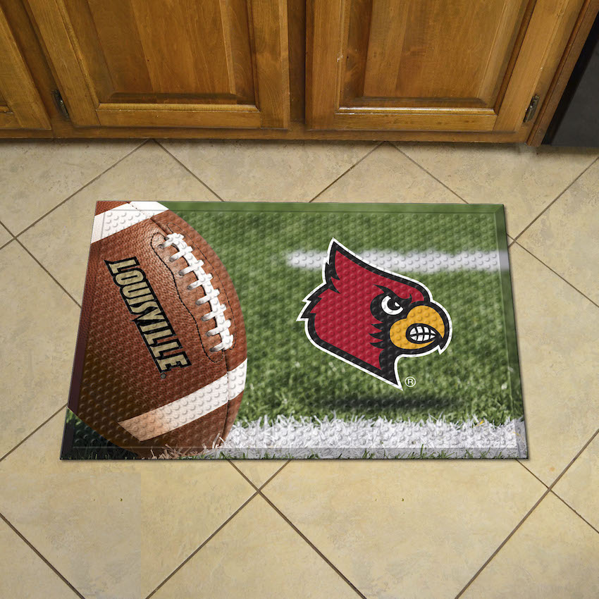 Louisville Cardinals Ball Style SCRAPER Door Mat