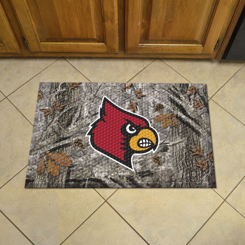 Louisville Cardinals Camo Style SCRAPER Door Mat