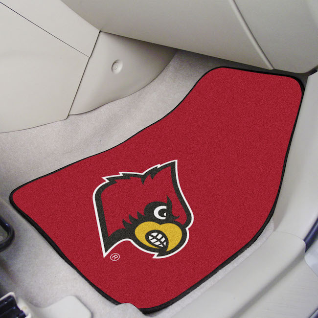 Louisville Cardinals Car Floor Mats 18 x 27 Carpeted-Pair