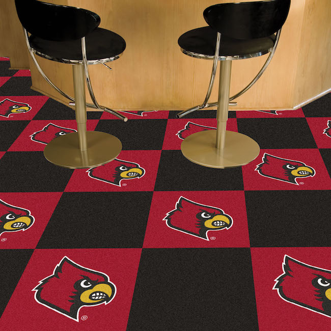 Louisville Cardinals Carpet Tiles 18x18 in.