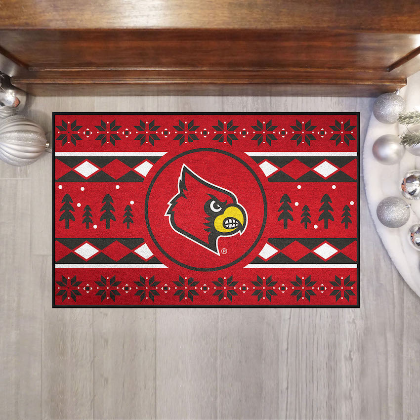 Louisville Cardinals HOLIDAY SWEATER 20 x 30 STARTER Floor Mat