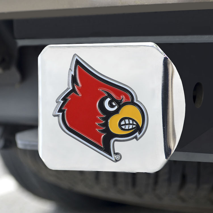 Louisville Cardinals Color Chrome Trailer Hitch Cover