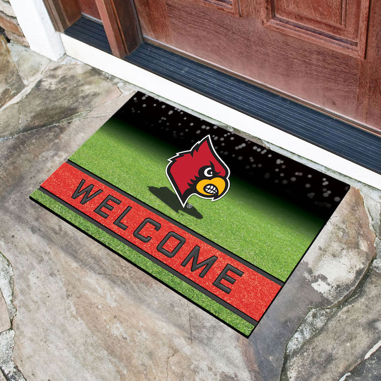 Louisville Cardinals Recycled Crumb Rubber Door Mat