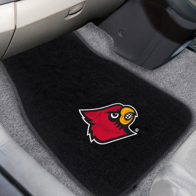 Louisville Cardinals Car Floor Mats 17 x 26 Embroidered Pair