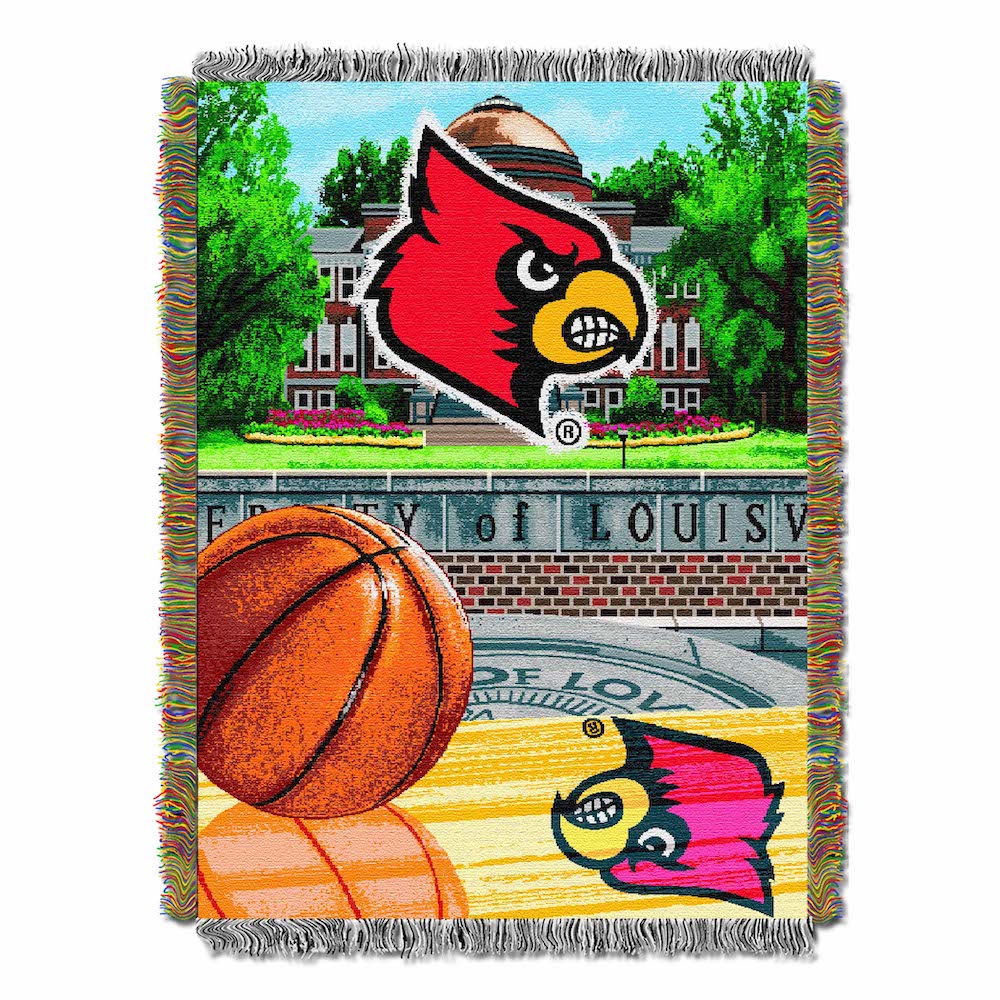 Louisville Cardinals Home Field Advantage Series Tapestry Blanket 48 x 60