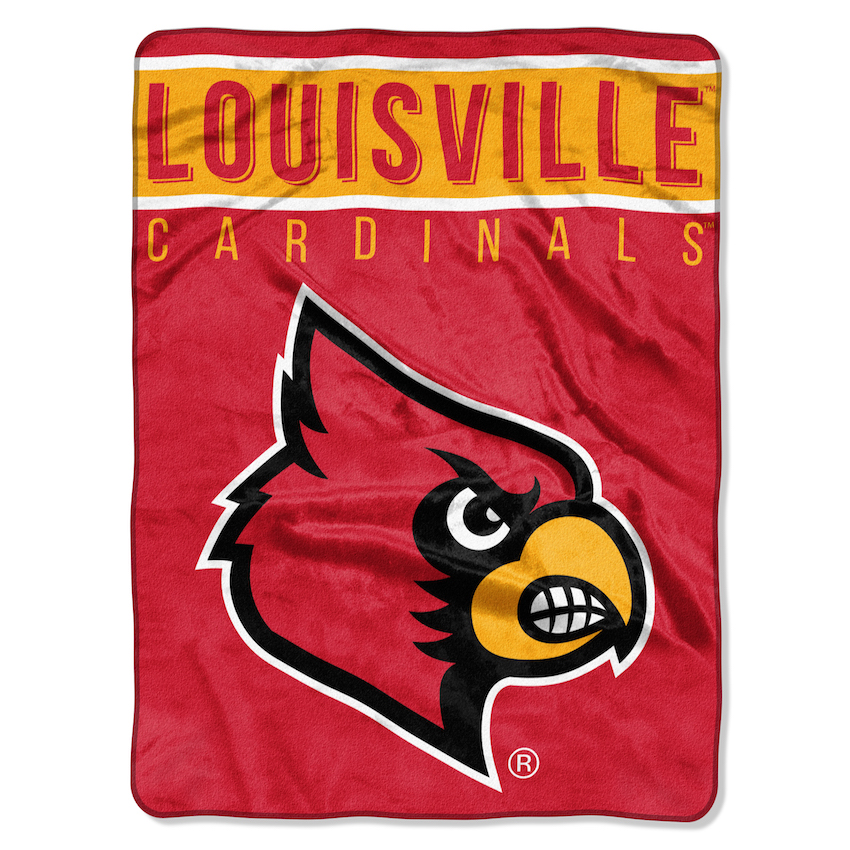 Louisville Cardinals Large Plush Fleece OVERTIME 60 x 80 Blanket