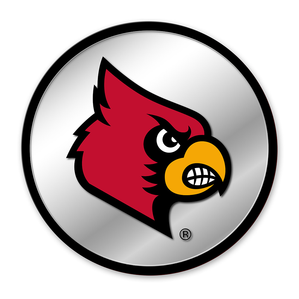 Louisville Cardinals Modern Disc Mirrored Wall Sign