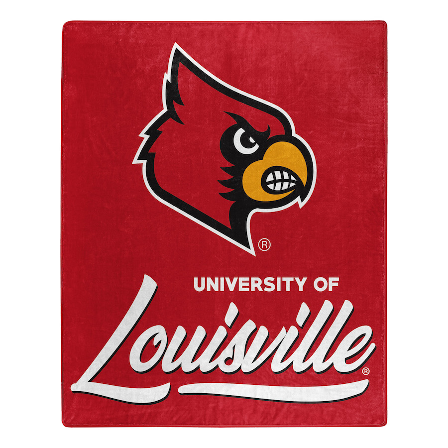 Northwest Louisville Cardinals 50x60 inch Plush Raschel Throw Blanket